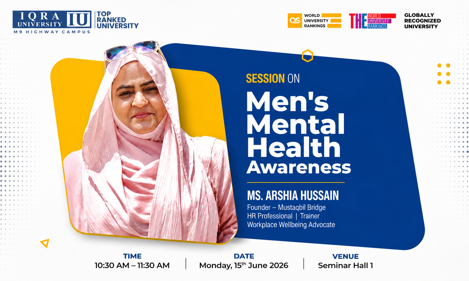 Men's Mental Health Awareness Session at Iqra University